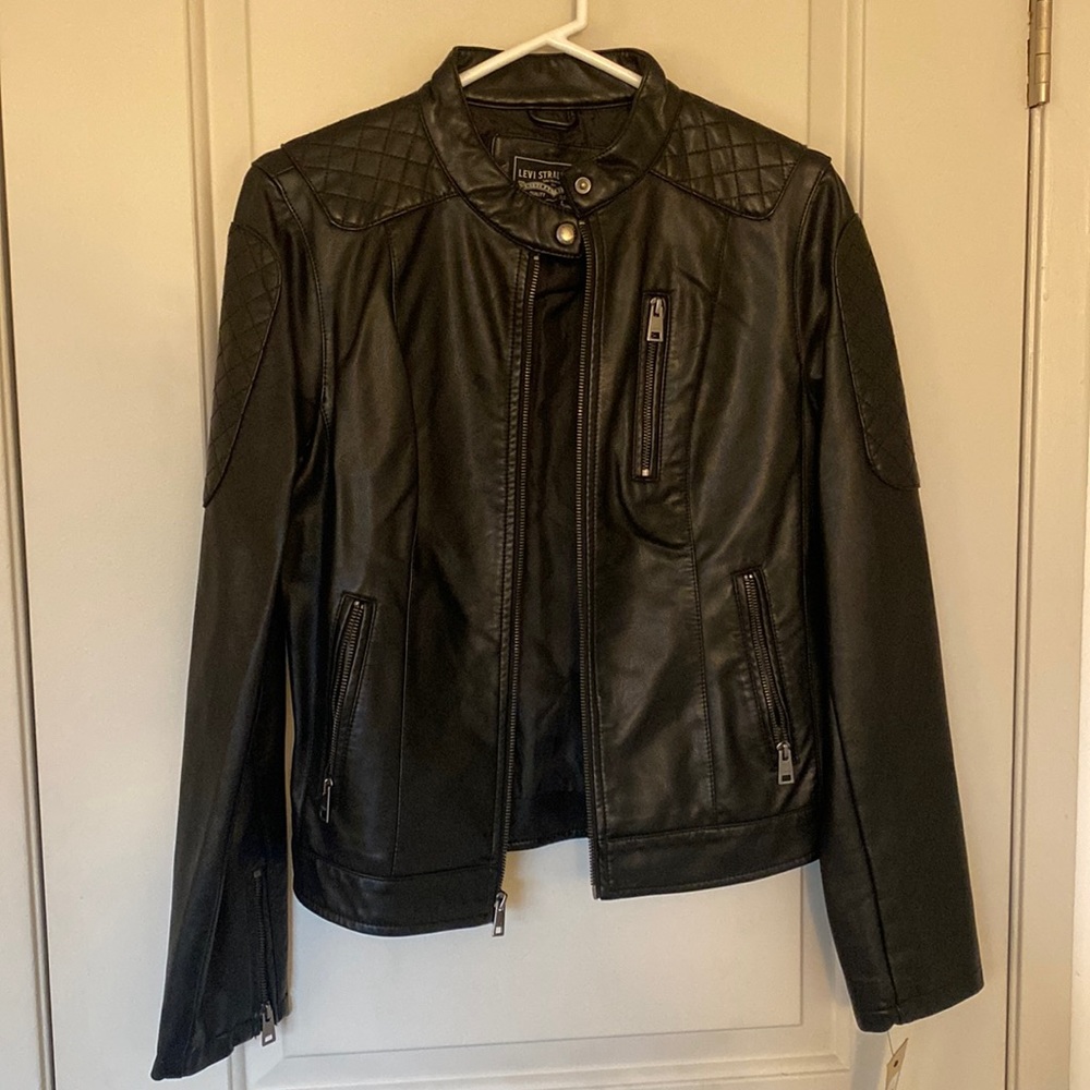 Levi's Black faux Leather Jacket - Picture 4 of 8
